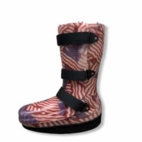 Custom CROW (Charcot restraint orthotic walker) equipped with standard dual density (plastazote/puff) insert. Also available with optional plastazote, P-Cell or AliPlast liner.