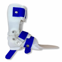 Articulated AFO (ankle foot orthosis) with a protective inner boot that aids in reducing tone/spasticity.